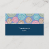 Carte De Visite Scandinavian Flower Mandalas Pattern 1 (Dos)
