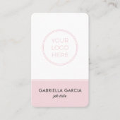Carte de visite scannable avec logo rose minimalis (Devant)