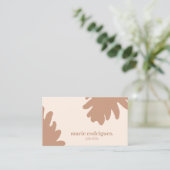 Carte De Visite Scannable Cream Modern (Debout devant)