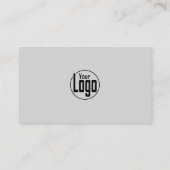 Carte De Visite Scannable Grey Black & Orange Accents Company (Dos)