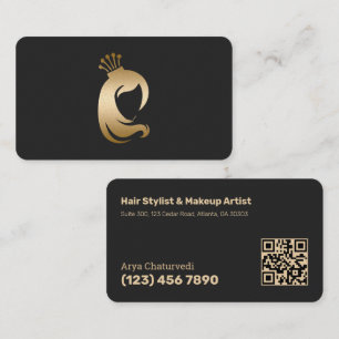 Carte De Visite Scannable Hair Styliste Artiste maquillage