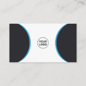 Carte De Visite Scannable professionnel moderne bleu (Dos)