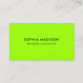 Carte De Visite Scannable QR Code Minimaliste Vert (Devant)