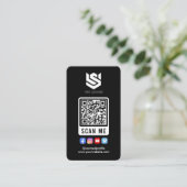 Carte De Visite Scanner le code QR du logo des médias sociaux Mode (Debout devant)