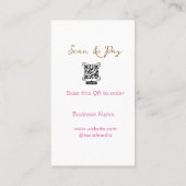 Carte De Visite Scanner pour commander scanner le code QR ajouter (Dos)