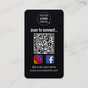 Carte De Visite Scanner pour se connecter   Code QR de médias soci
