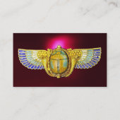 CARTE DE VISITE SCARABE À FEU ÉGYPTIENNE ANTIQUE /BOÎTE À DENRÉES (Dos)