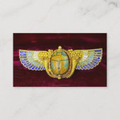 CARTE DE VISITE SCARABE À FEU ÉGYPTIENNE ANTIQUE /BOÎTE À DENRÉES  (Dos)