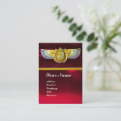 CARTE DE VISITE SCARABE À FEU ÉGYPTIENNE ANTIQUE /BOÎTE À DENRÉES  (Debout devant)