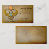 Carte De Visite Scarabée égyptien d'or (Devant / Derrière)