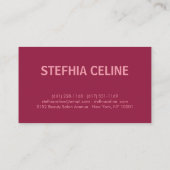 Carte De Visite Scarlet Beauté Créations Cheveux et maquillage (Dos)