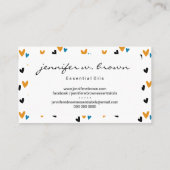 Carte De Visite Scattered Hearts Confetti (Dos)