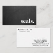 Carte De Visite Sceau De Chalkboard Moderne. (Devant / Derrière)