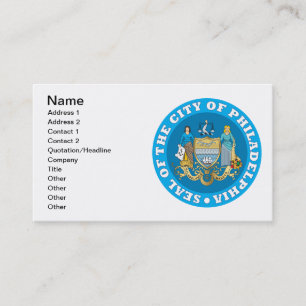 Carte De Visite Sceau de la ville de Philadelphie