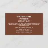 Carte De Visite Sceau de l'Oklahoma, Sceau de l'Oklahoma (Dos)