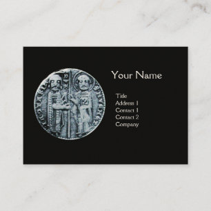 Carte De Visite SCEAU DES CHEVALIERS MODÈLE MONOGRAMME crème