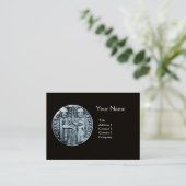 Carte De Visite SCEAU DES CHEVALIERS MODÈLE MONOGRAMME Papier Kraf (Debout devant)