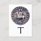 Carte De Visite SCEAU DES TEMPLIERS MONOGRAMME Blanc (Dos)