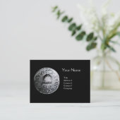 Carte De Visite SCEAU DU MODÈLE DE CHEVALIERS MONOGRAM Pearl (Debout devant)