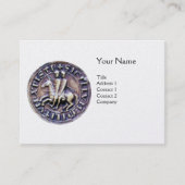 Carte De Visite SCEAU DU MODÈLE DE CHEVALIERS MONOGRAM Pearl Blanc (Devant)