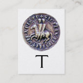 Carte De Visite SCEAU DU MODÈLE DE CHEVALIERS MONOGRAM Pearl Blanc (Dos)