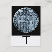 CARTE DE VISITE SCEAU DU MODÈLE DE CHEVALIERS MONOGRAMME (Dos)