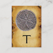 Carte De Visite Sceau du parchemin St. Stephen MONOGRAM (Dos)