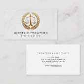 Carte De Visite Sceau juridique | Justice (Devant / Derrière)