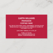 Carte De Visite Sceau texan, Sceau du Texas (Dos)