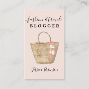 Carte De Visite Scénario cool de sac poupée de mode blogueur ros