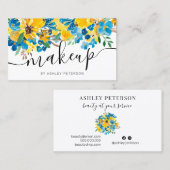 Carte De Visite Scénario floral d'aquarelle des tournesols rustiqu (Devant / Derrière)