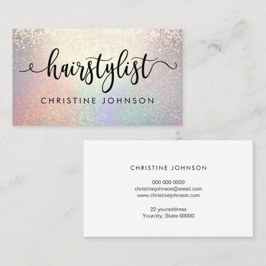 Carte De Visite scénario moderne de coiffure (Devant / Derrière)