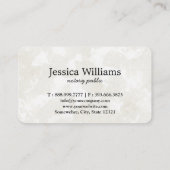 Carte De Visite Scénario noir et public élégant (Dos)