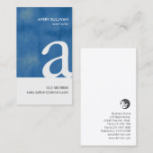 Carte De Visite scénariste Arts littéraires Auteur Monogramme (Devant / Derrière)