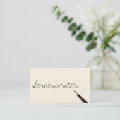 Carte de visite scénariste manuscrit (Debout devant)