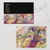 CARTE DE VISITE SCÈNE ANTIQUE BACCHANAL AVEC MUSIQUE (Devant / Derrière)