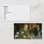 Carte De Visite Scène au restaurant d'Argent de visite de La (Devant / Derrière)