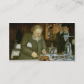Carte De Visite Scène au restaurant d'Argent de visite de La (Dos)