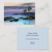 Carte De Visite Scène calme d'île de paumes (Devant / Derrière)