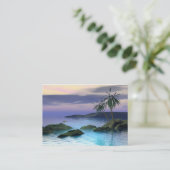 Carte De Visite Scène calme d'île de paumes (Debout devant)