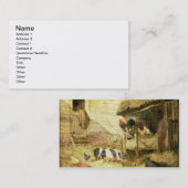 Carte De Visite Scène de basse cour (Devant / Derrière)