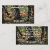 Carte De Visite Scène de forêt automnale (Devant / Derrière)