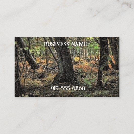 Carte De Visite Scène de forêt automnale (Devant)