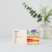 Carte De Visite Scène de lac sunset de paysage - multi (Debout devant)