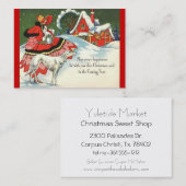 Carte De Visite Scène de Noël Art déco (Devant / Derrière)