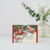 Carte De Visite Scène de Noël Art déco (Debout devant)