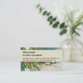 Carte De Visite Scène de Noël Hiver de neige blanche (Debout devant)