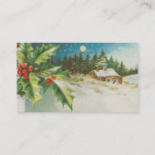 Carte De Visite Scène de Noël Hiver de neige blanche (Dos)