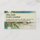 Carte De Visite Scène de Noël Hiver de neige blanche (Devant)