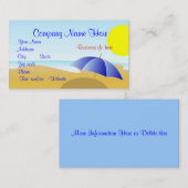 Carte De Visite Scène de plage (Devant / Derrière)